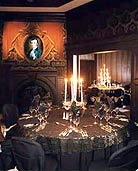 Dining in Disney World's Haunted Mansion.
